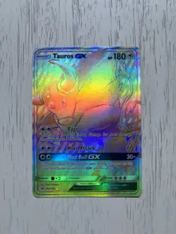 Pokemon Tauros GX Ultra Rare Full Art Holo 156/149 SM Base Set 2017 Card - Image 1