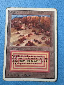 MTG Unlimited Edition, Plateau! 1993 Vintage Magic! Ink/Alter/Recolor. - Image 1