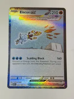 Pokemon Eiscue ex SV03 Obsidian Flames 222/197 Holo Illustration Rare 210 HP - Image 1