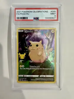 2021 POKEMON CELEBRATIONS #005 FULL ART/PIKACHU PSA 9 - Image 1