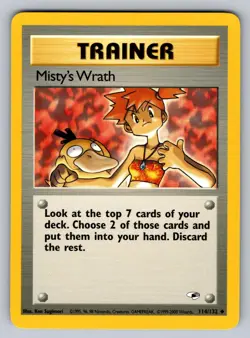 Misty's Wrath 114/132 Uncommon Gym Heroes Pokemon Unlimited Near Mint - Image 1