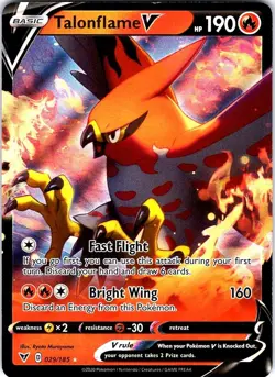 Talonflame V 029/185 Holo V Rare Vivid Voltage Pokemon Holo Near Mint - Image 1