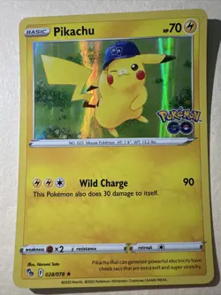 Pikachu 028/078 - Pokemon TCG Pokemon GO (2022) - NM - Holo Rare - Image 1