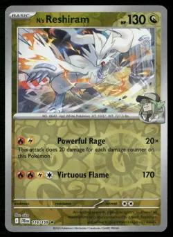 N's Reshiram 116/159 Rare Journey Together Pokemon Reverse Holo Near Mint - Image 1