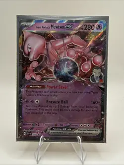 Pokemon TCG Team Rockets Mewtwo EX 205 Black Star Promo - Image 1
