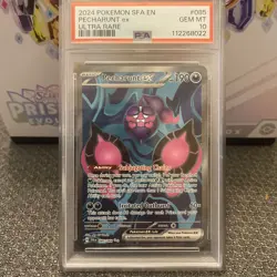 2024 POKEMON SFA EN-SHROUDED FABLE ULTRA RARE #085 PECHARUNT EX PSA 10 - Image 1
