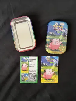 Pokemon Ascended Heroes Mini Tin 2026 Clefairy And Chikorita No Packs - Image 1