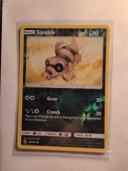 Sandile 83/149 Reverse Holo Sun & Moon Pokemon TCG NM - Image 1