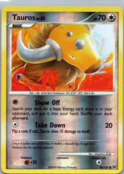 Pokemon TCG Tauros 98/127 Platinum Reverse NM - Image 1
