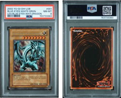 2002 YU-GI-OH! LOB-001 BLUE-EYES WHITE DRAGON PSA 8 - Image 1