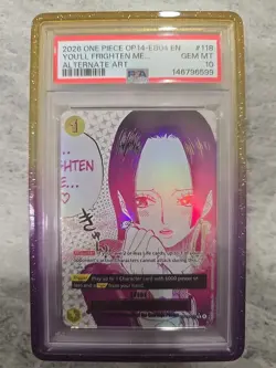 One Piece OP14-118 You’ll Frighten Me Alternate Art PSA 10 - Image 1