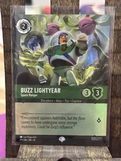 Disney Lorcana Wilds Unknown Buzz Lightyear Space Ranger Holofoil Epic 211/204 - Image 1