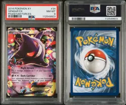 Pokemon Karte - Gengar EX Fullart 34/119 Holo 2014 XY Phantom Forces - PSA 8 - Image 1