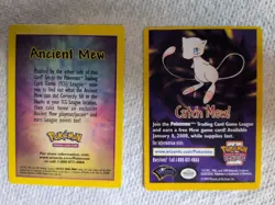 Pokemon Ancient Mew 2000 Info Card And Mew Promo Info Card Lot - Image 1