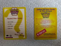 Pokemon Ancient Mew 2000 Info Card And Mew Promo Info Card Lot - Image 2