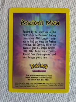Pokemon Ancient Mew 2000 Info Card And Mew Promo Info Card Lot - Image 3