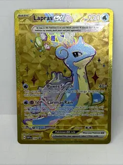 Pokemon Lapras ex 164 SVP Black Star Promo Full Art Holo EX Card - Image 1