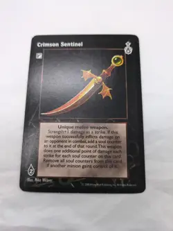 Crimson Sentinel Jyhad Sabbat War Vampire The Eternal Struggle Rare Card - Image 1
