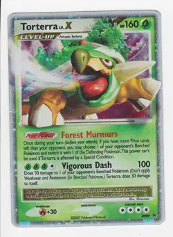Torterra LV.X DP09 Holo Black Star Promo Pokemon Card MP/HP Raw - Image 1