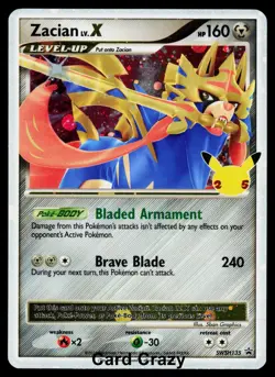 Zacian LV. X SWSH135 Celebrations 25th Anniversary Promo Pokemon - Near Mint NM - Image 1