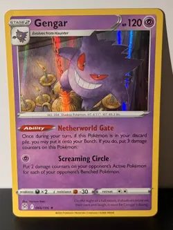 Pokemon TCG Gengar Lost Origin Regular Rare Card 66/196 NM - Image 1