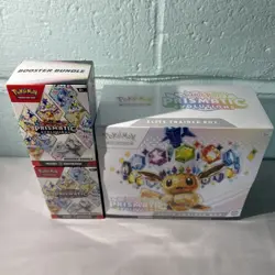 Pokemon Prismatic Evolutions 1-ETB Elite Trainer Box, 2-Booster Bundle - Image 1