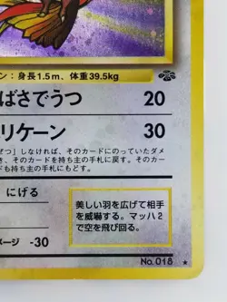 Pidgeot Japanese Pokemon card Nintendo Rare Holo TCG NO.018 LV.40 HP80 F/S - Image 4