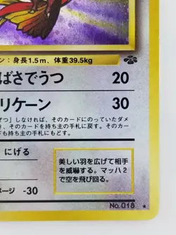 Pidgeot Japanese Pokemon card Nintendo Holo Rare NO.018 LV.40 HP80 TCG F/S - Image 4