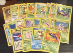 Vintage TCG 20 card lot - fossil, base, jungle - ALL lightly played - worth $24 - Image 1