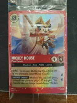 Mickey Mouse - Pirate Captain 18 Disney Lorcana Promo Cards Holo SEALED - Image 1