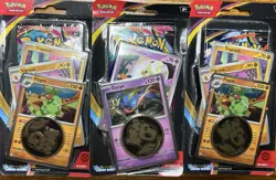 Set of 3 Pokemon Chaos Rising & Foil Promo Card Blister Booster Pack - NEW - Image 1