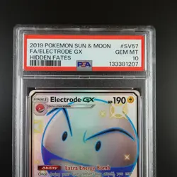 PSA 10 Electrode GX SV57/SV94 Pokemon Hidden Fates Full Art Holo Card - Image 2