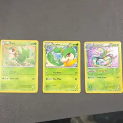 Pokemon TCG Snivy RC19/25 Servine RC20/25 Serperior RC21/25 Holo (3 Cards) - Image 1