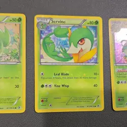 Pokemon TCG Snivy RC19/25 Servine RC20/25 Serperior RC21/25 Holo (3 Cards) - Image 3