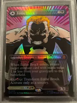 Eddie Brock/Venom Lethal Protector - MtG Spiderman Borderless Foil 0233 PSA 10! - Image 3
