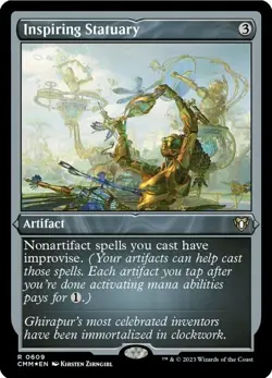 Inspiring Statuary ETCHED FOIL NM Near Mint Commander Masters Magic theGathering - Image 1