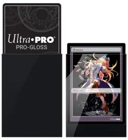 60 Ultra Pro Small Black Gloss Card Sleeves Deck Protectors game yugioh tcg ccg - Image 3