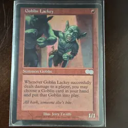 Goblin Lackey #190 MTG Urza's Saga (1998) U Regular Red English Authentic - Image 1