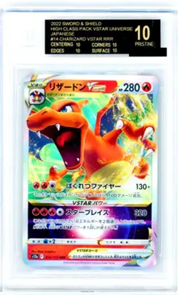 BGS 10 BLACK LABEL POKEMON Charizard VSTAR #014/172 RRR 2022 Sword & Shield - Image 1