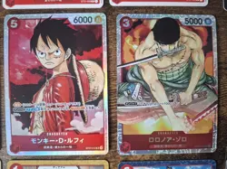 One Piece CG Japanese Monkey D Luffy ST01-012 & Soro ST01-013 (Super Rare) - Image 1