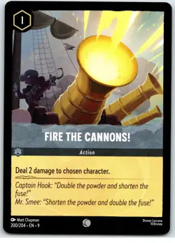 #200 Fire the Cannons! Common Steel PLAYSET x4 2025 Disney Lorcana Fabled 4x - Image 2