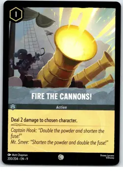 #200 Fire the Cannons! Common Steel PLAYSET x4 2025 Disney Lorcana Fabled 4x - Image 4