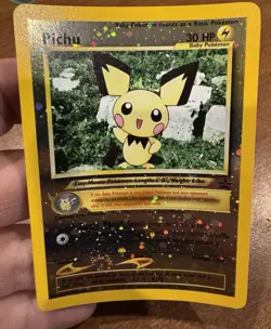 Pichu Reverse Holo Black Star Promo 35 WOTC Pokemon Card - LP+-NM *SWIRL* - Image 2