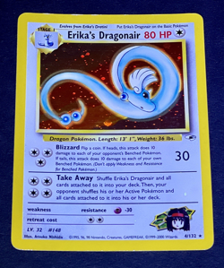 2000 Pokemon ERIKA'S DRAGONAIR Gym Heroes HOLO RARE Unlimited Edition Card 4/132 - Image 3