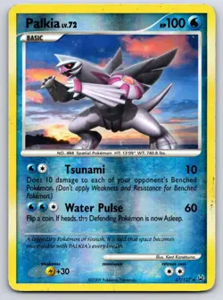 Palkia 37/127 Rare Platinum Pokemon Reverse Holo Damaged - Image 1
