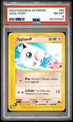 2003 POKEMON SKYRIDGE #68 JIGGLYPUFF PSA 8 - Image 1