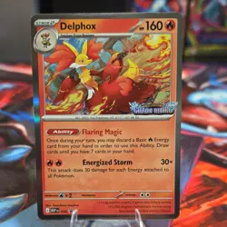 Pokemon TCG Delphox 074 Mega Evolution Chaos Rising Holo Rare Stage 2 160HP EN - Image 1