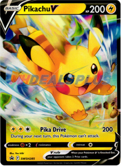 NM Pokemon Pikachu V SWSH285 Black Star Promo Card - Image 1
