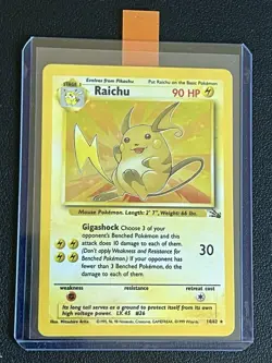 1999 Pokemon TCG - Fossil Raichu #14/62 Holo Rare Unlimited LP - Image 3