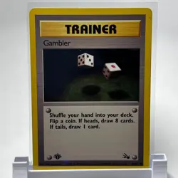 Pokemon TCG - Gambler Fossil Common 60/62 1st Edition NM - Image 1